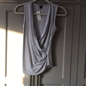Ann Taylor NWT lilac wrap tank top. Size XS